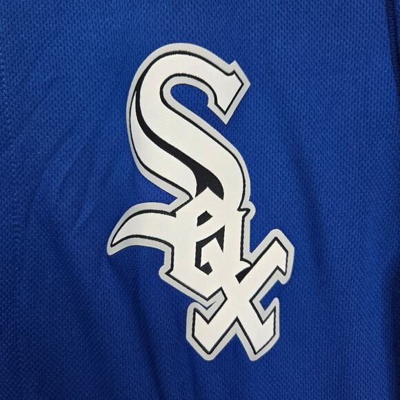 Chicago White Sox Jersey Mens Medium Majestic Blue Heat Transfer Logo Cool Base - Picture 5 of 10